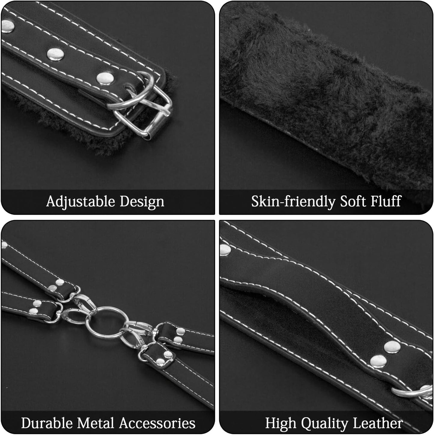 SubmissionSuite 4-Piece BDSM Bondage Restraint Kit for Couples