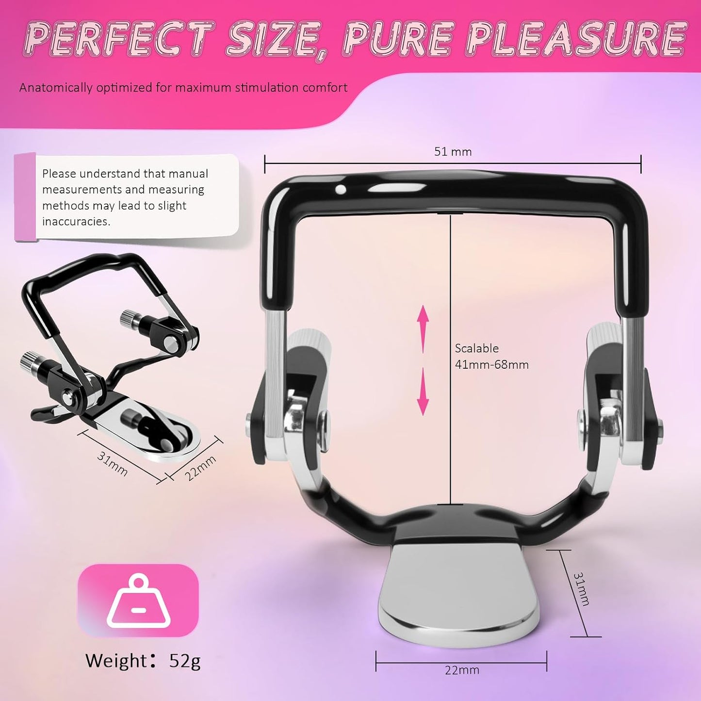 DuskCommand Adjustable BDSM Steel Open Mouth Gag