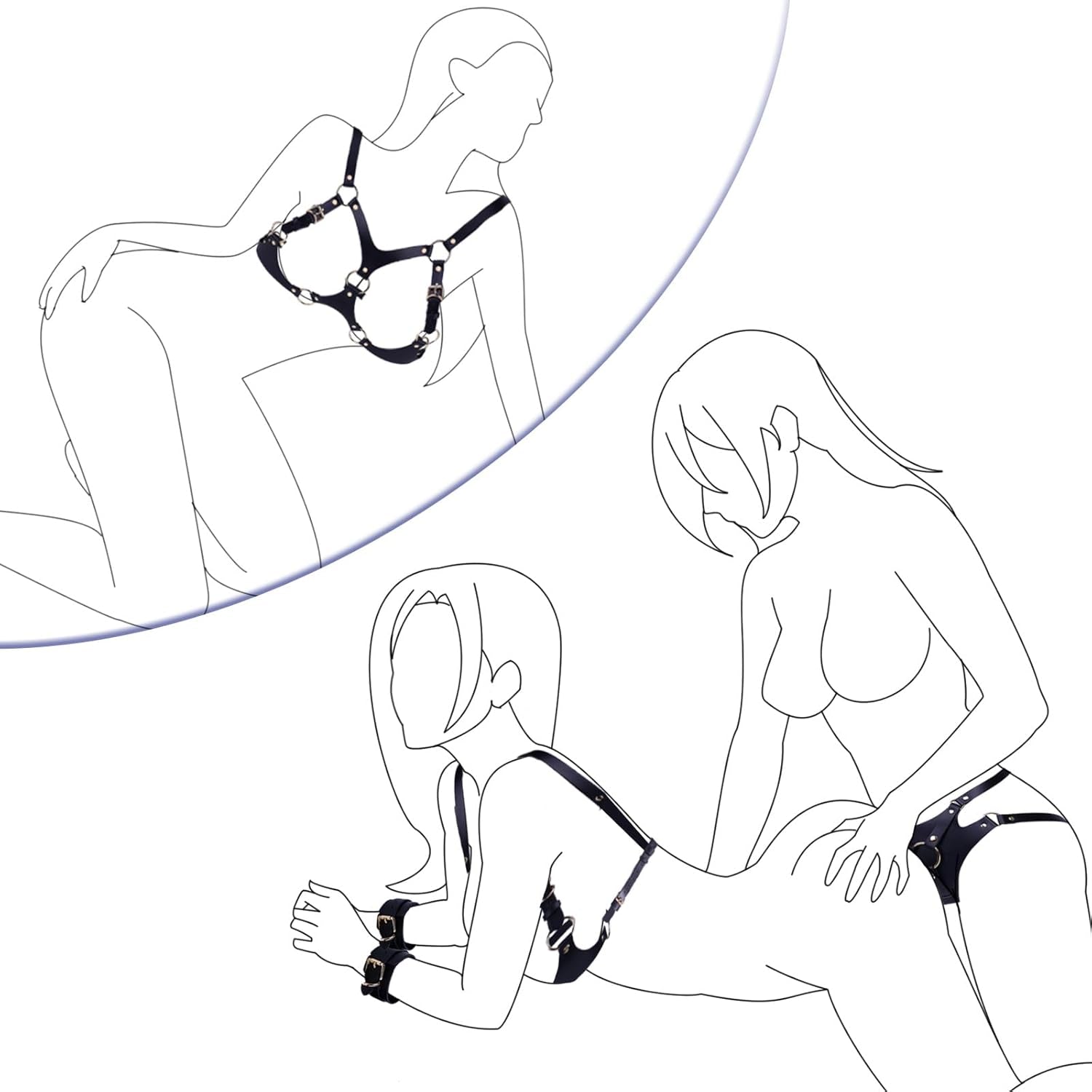 DarkCurve BDSM Harness Restraint Kit