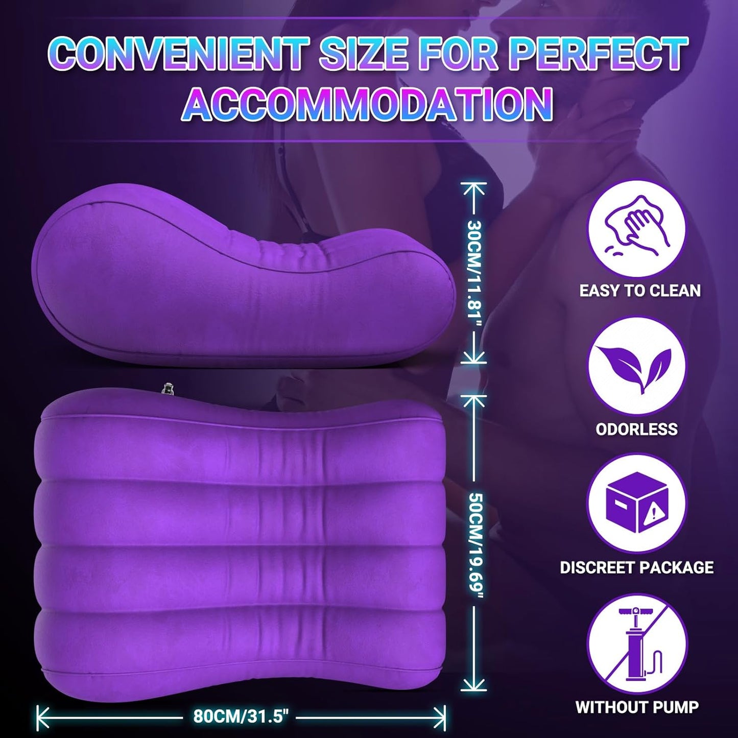 VioletLounge Ergonomic Curve Inflatable Sex Chair Pillow