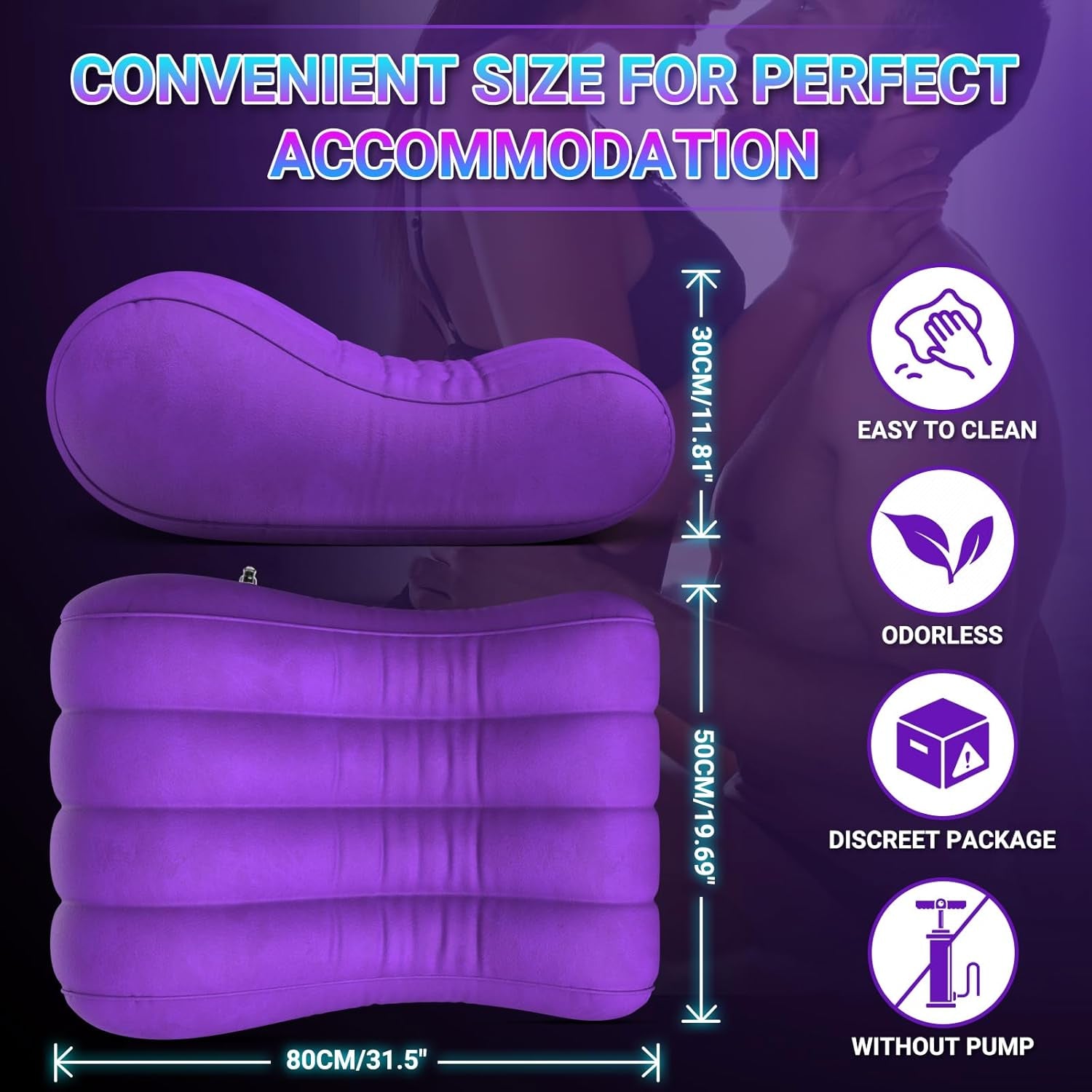 VioletLounge Ergonomic Curve Inflatable Sex Chair Pillow