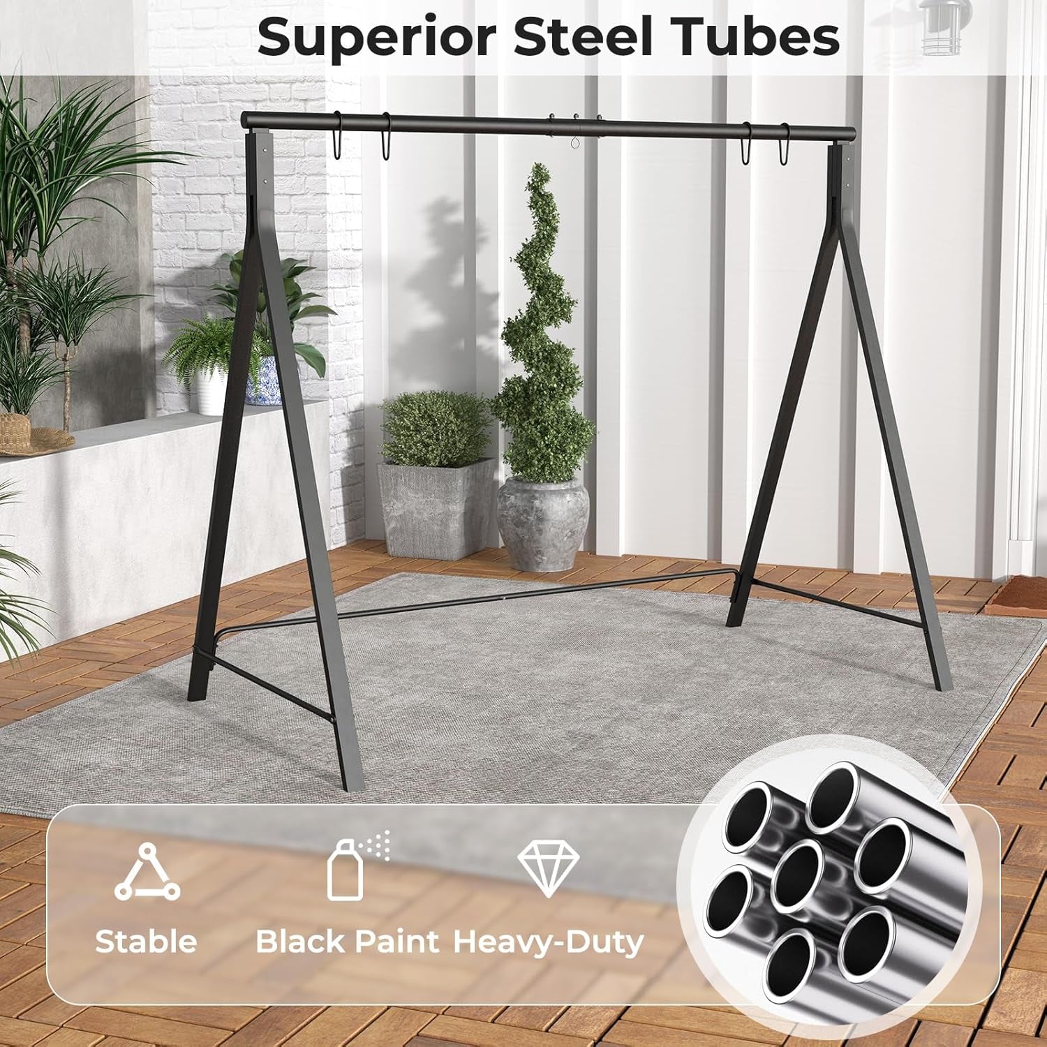 ViceAtlas Sex Swing Stand | 4-Ring Metal A-Frame