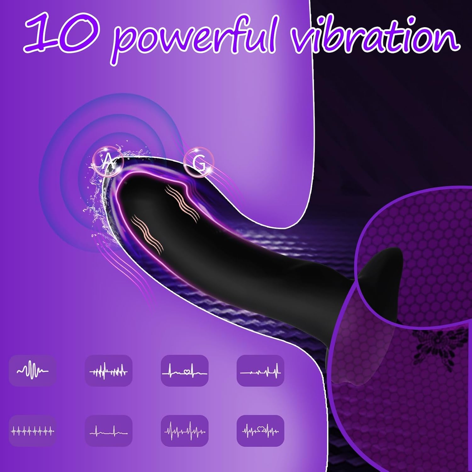 DarkTempo Vibrating Strap-On – 10 Modes