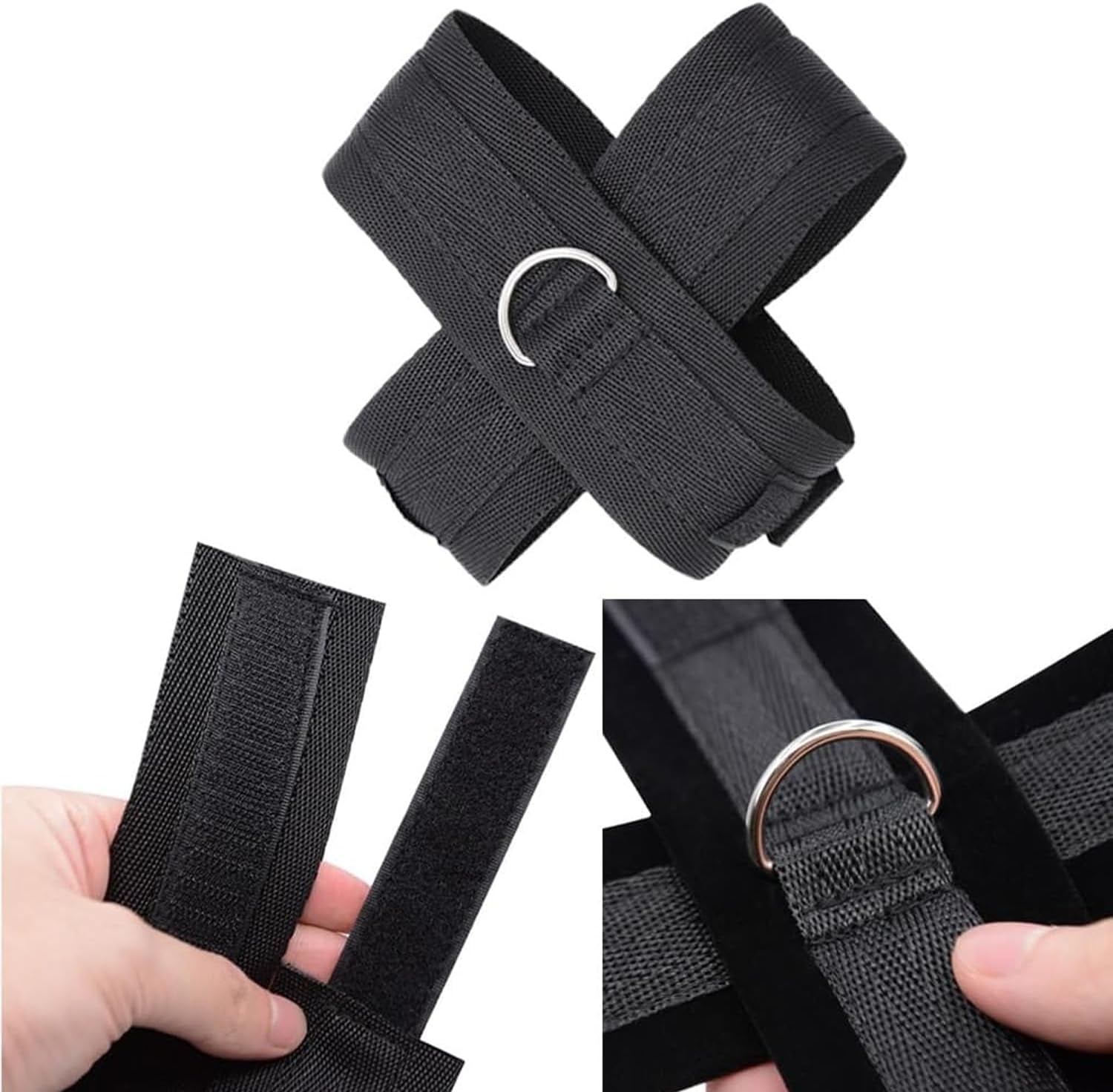 CrossFire  Cross Bondage Cuffs – Adjustable Restraint Set