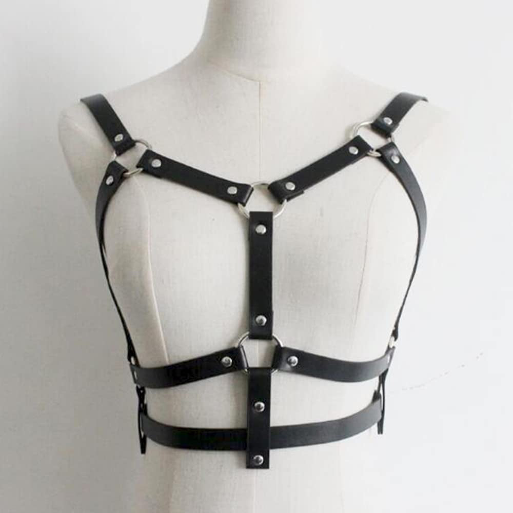 NightLattice Leather Chest & Waist BDSM Harness