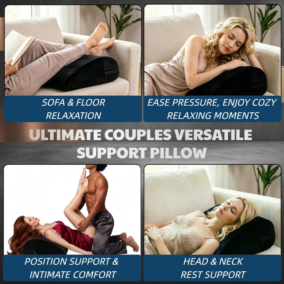 NightArch Premium Memory Foam Sex Position Pillow for Couples