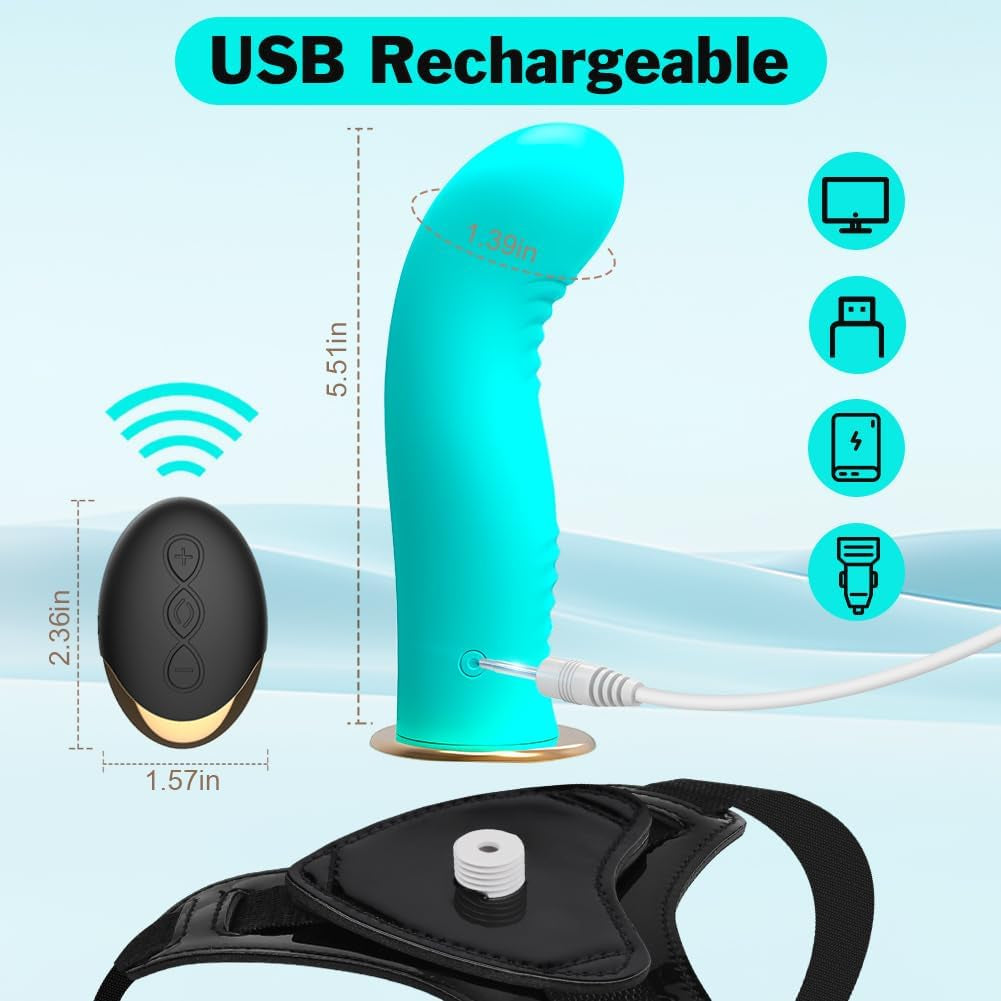VividPulse Vibrating Strap-On Dildo | Remote, 10 Modes 4 Speeds