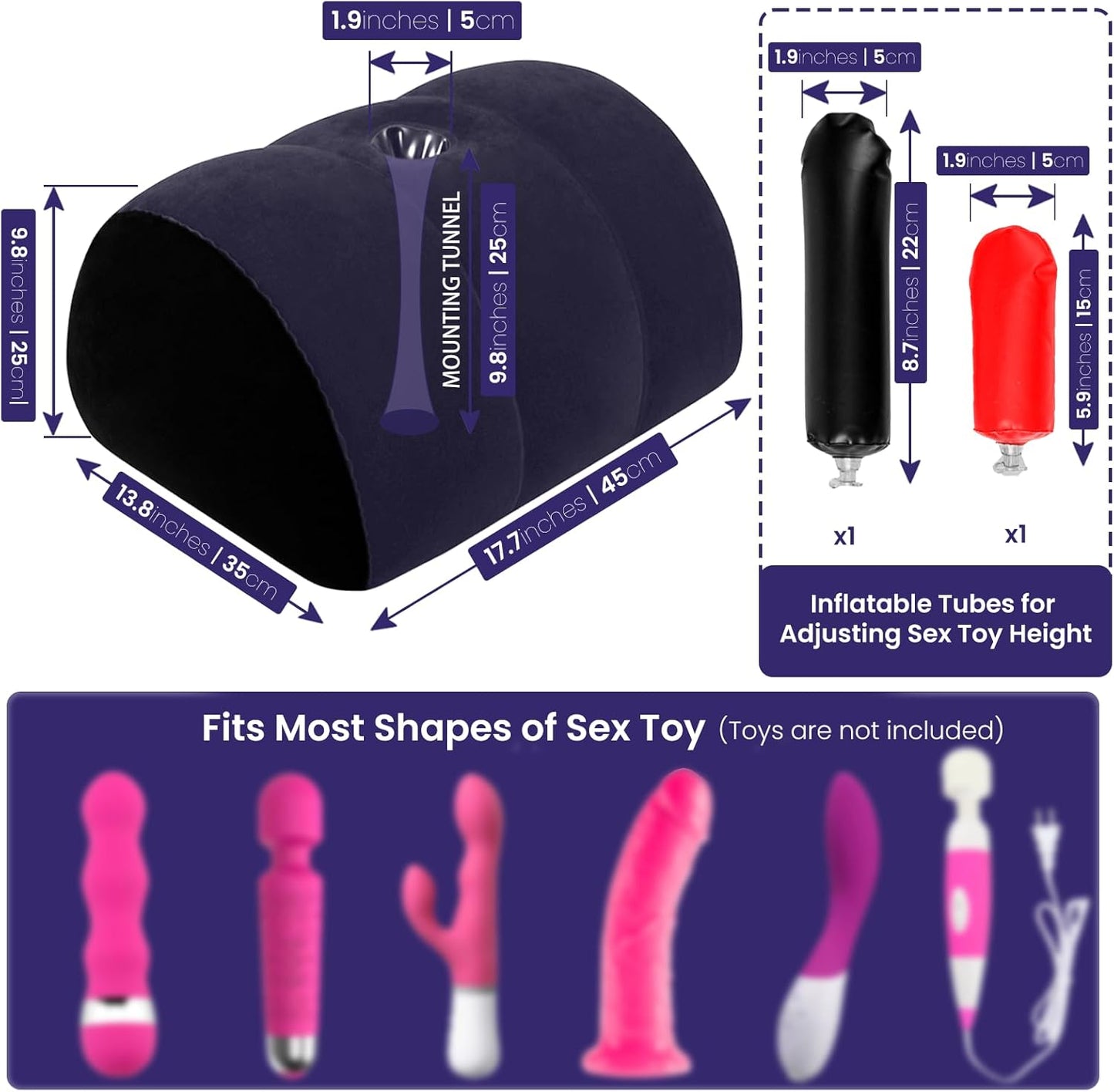 ArchMuse Inflatable Sex Position Dildo Mount Pillow