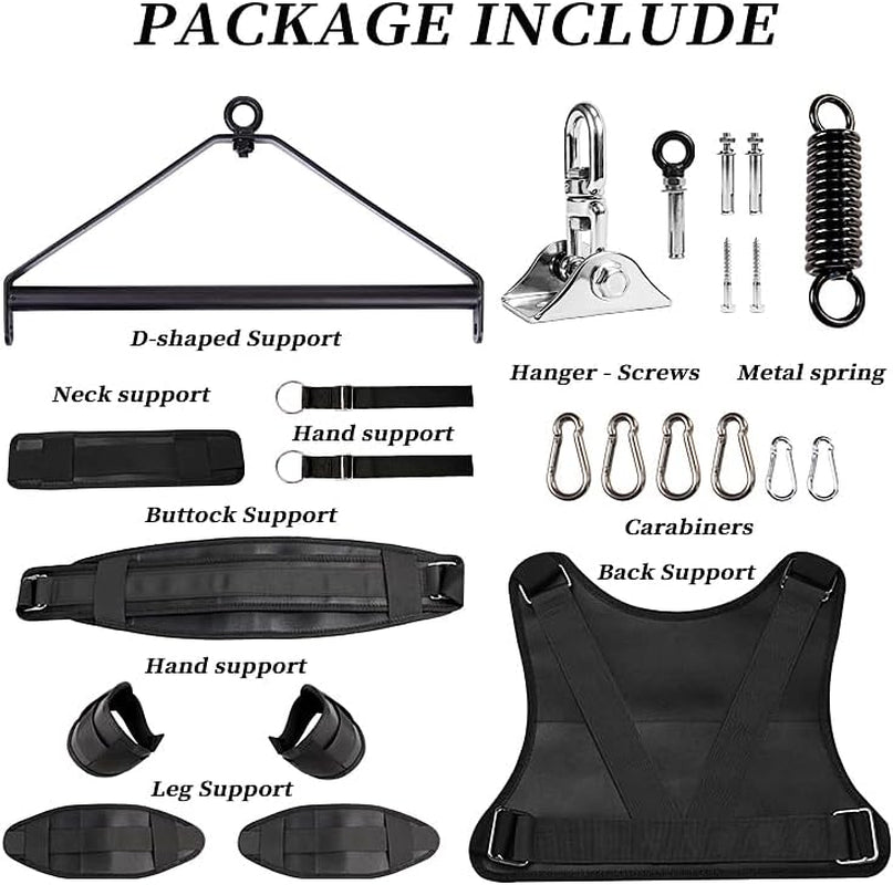 NightOrbit 360° Swivel Ceiling-Mounted Sex Swing with Neck Support