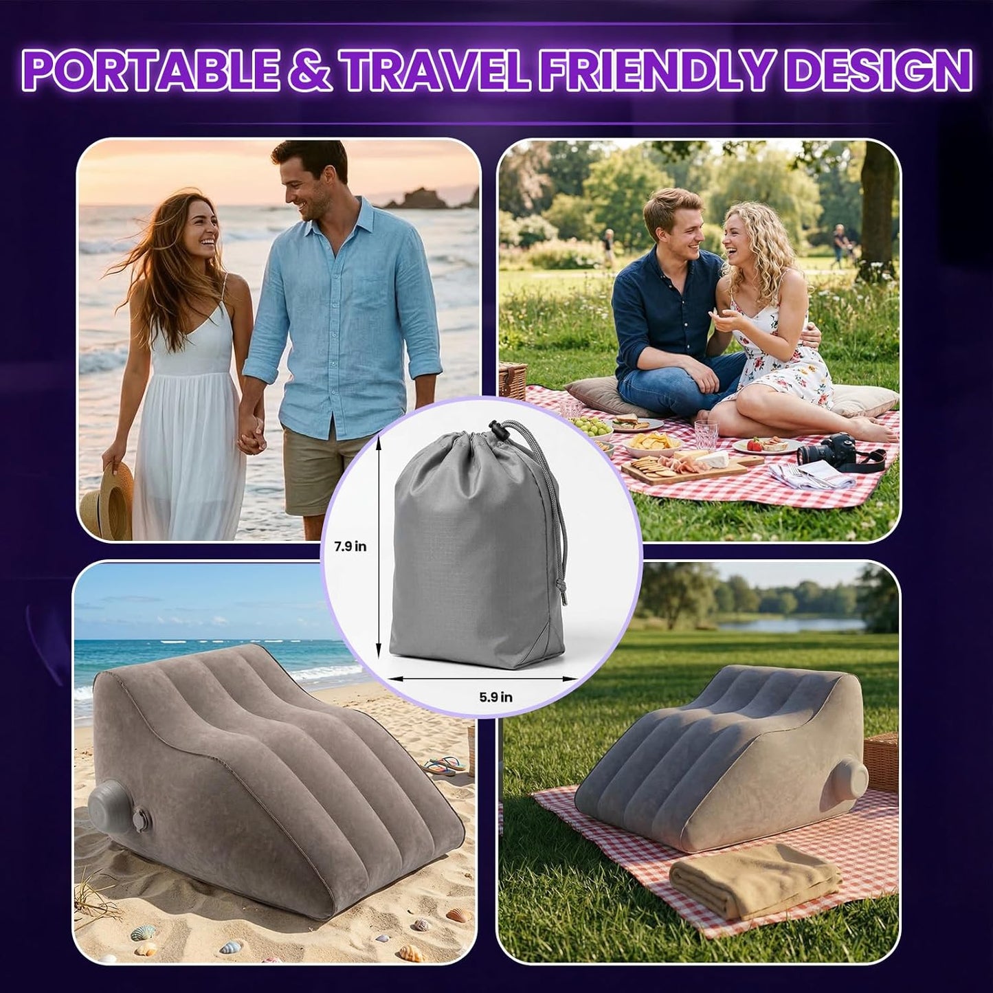 ShadowTilt Inflatable Sex Position Wedge Pillow