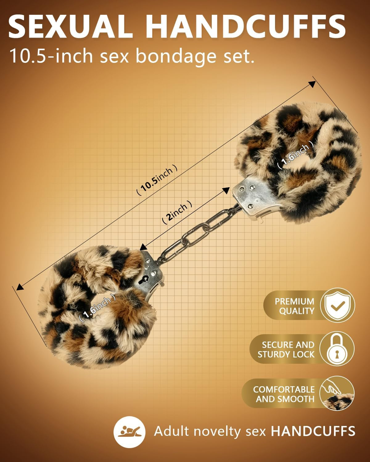 CougarProwl Double-Lock BDSM Steel Cuff Set