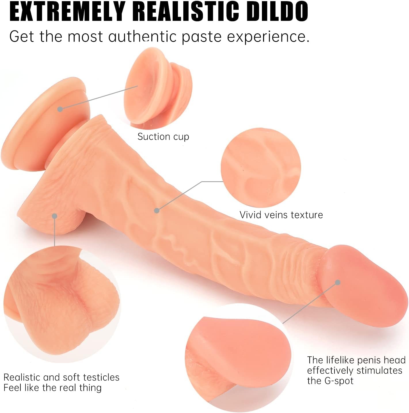 RealBond Realistic Strap-On Dildo | Removable, Adjustable Fit
