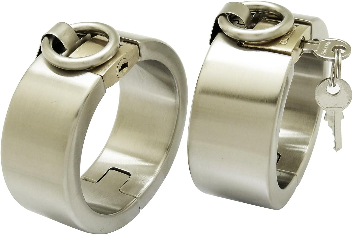 MidnightForge Stainless Steel Locking BDSM Wrist & Ankle Cuffs