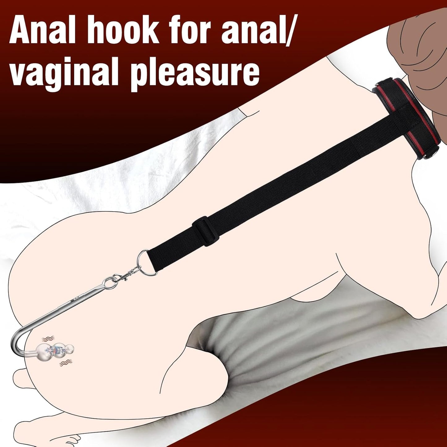 PulseTether Vibrating Anal Hook Bondage Kit