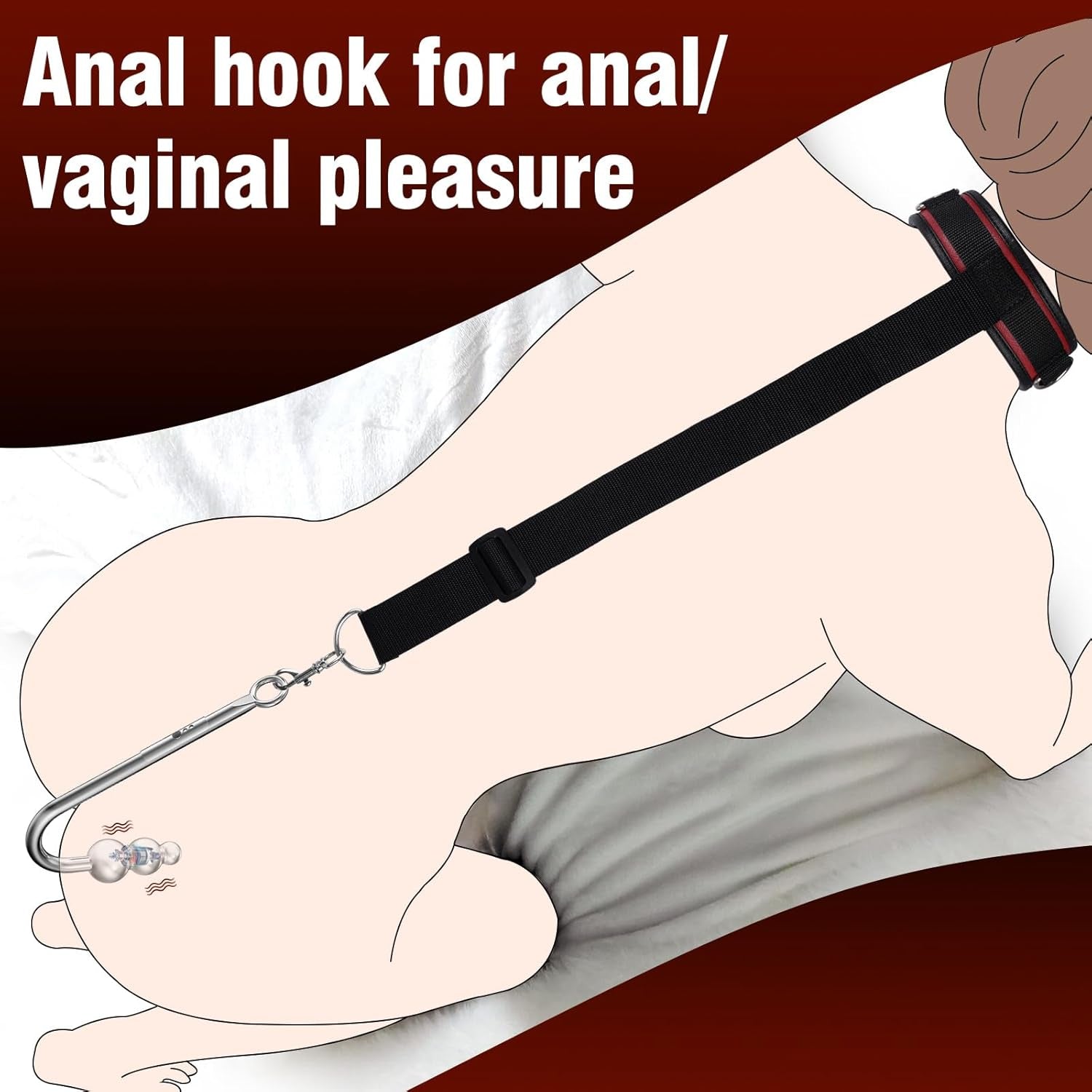 PulseTether Vibrating Anal Hook Bondage Kit