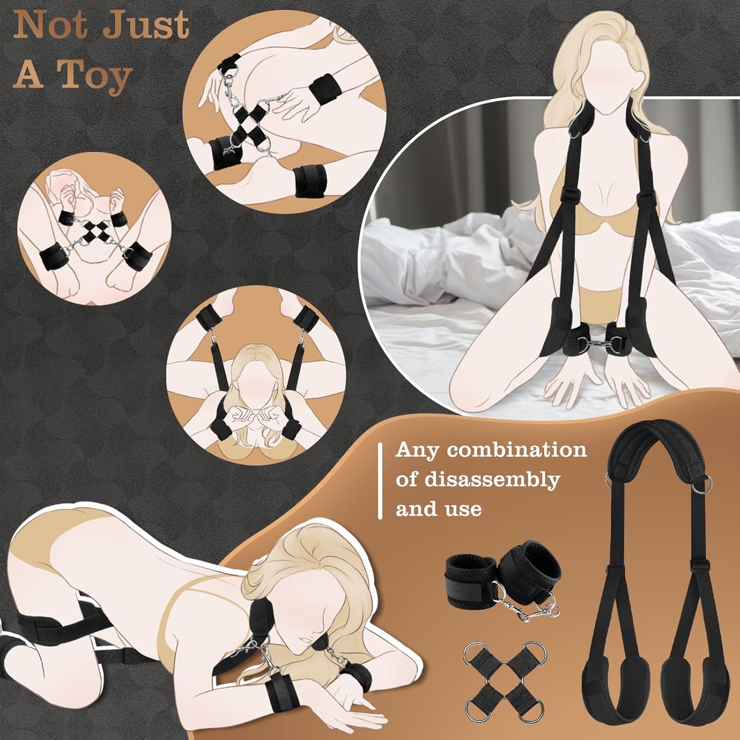 CrossSling Premium BDSM Sex Sling Harness Set