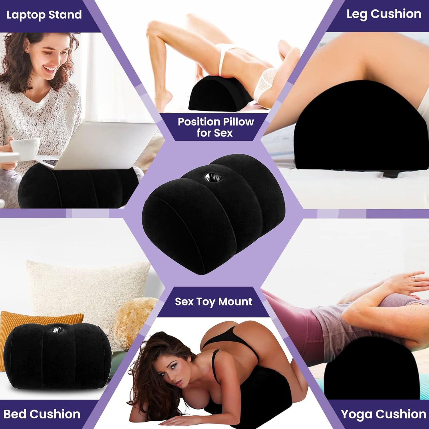 DualMuse Inflatable Sex Pillow Set | Wedge & Toy Mount