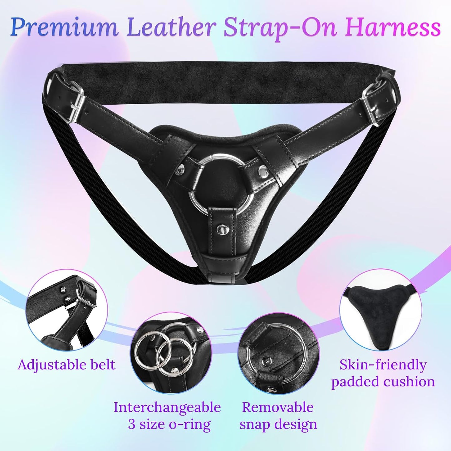 NightGlow 7.6in Silicone Strap On & Harness Set