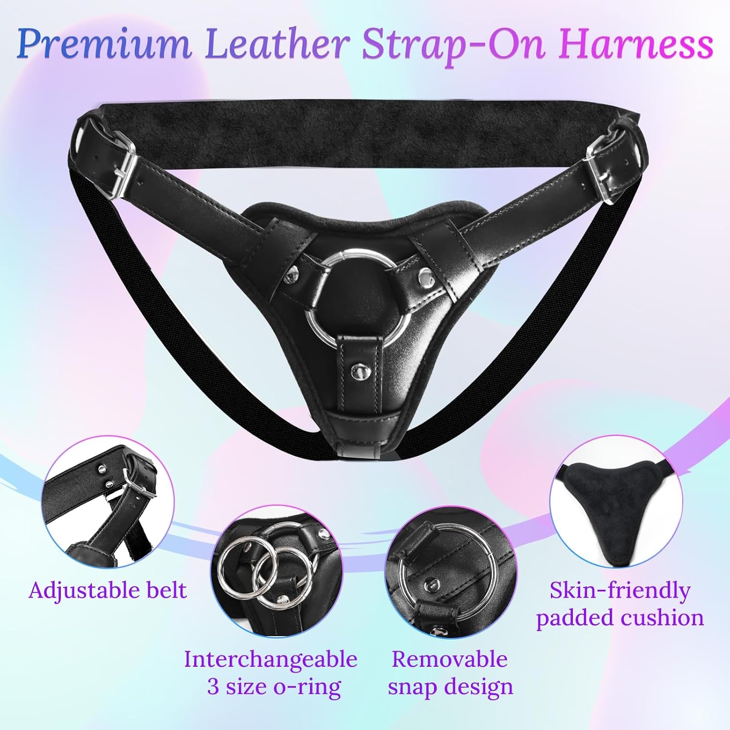 NightGlow 7.6in Silicone Strap On & Harness Set