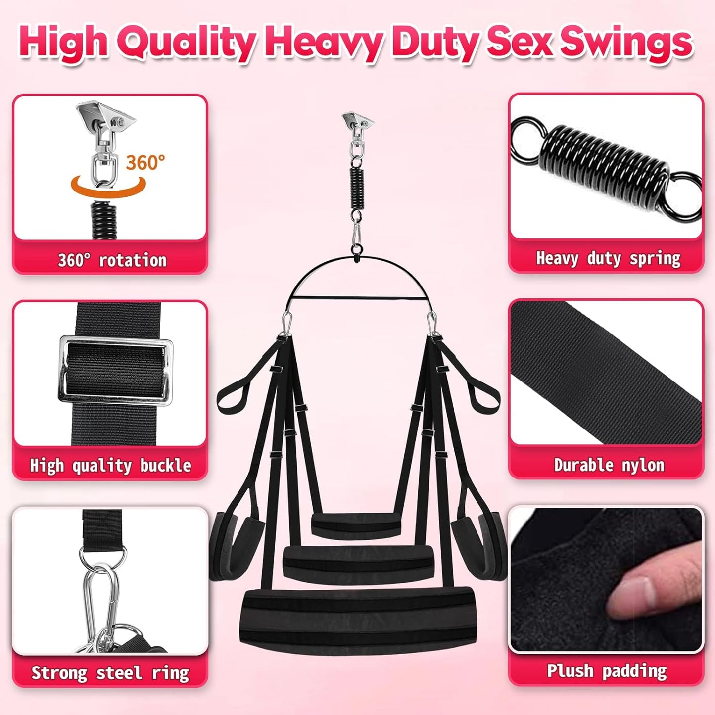 OrbitRush 360° Sex Swing for Door & Ceiling