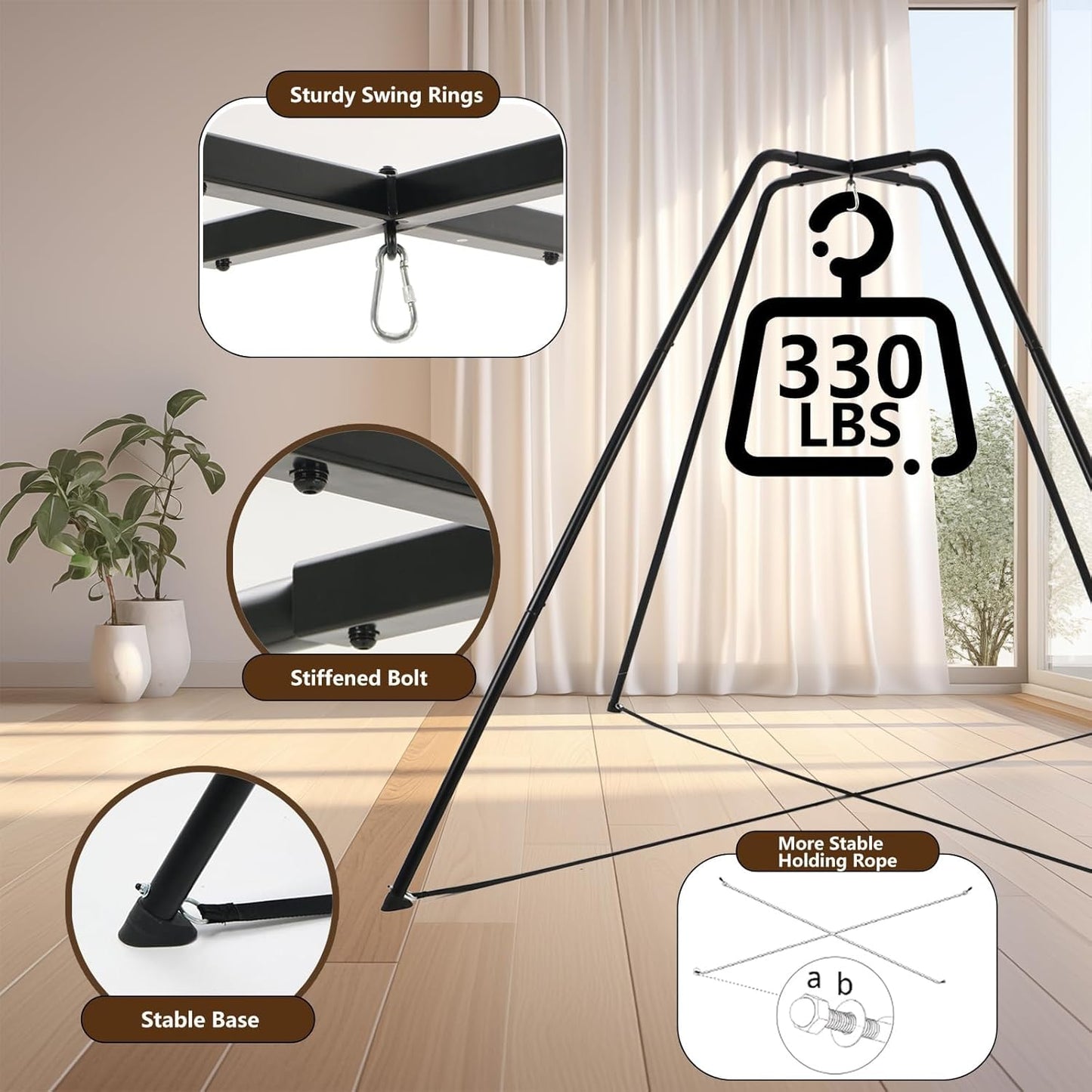 HotRevolver Sex Swing Stand | 330 lb Rotating Steel Frame