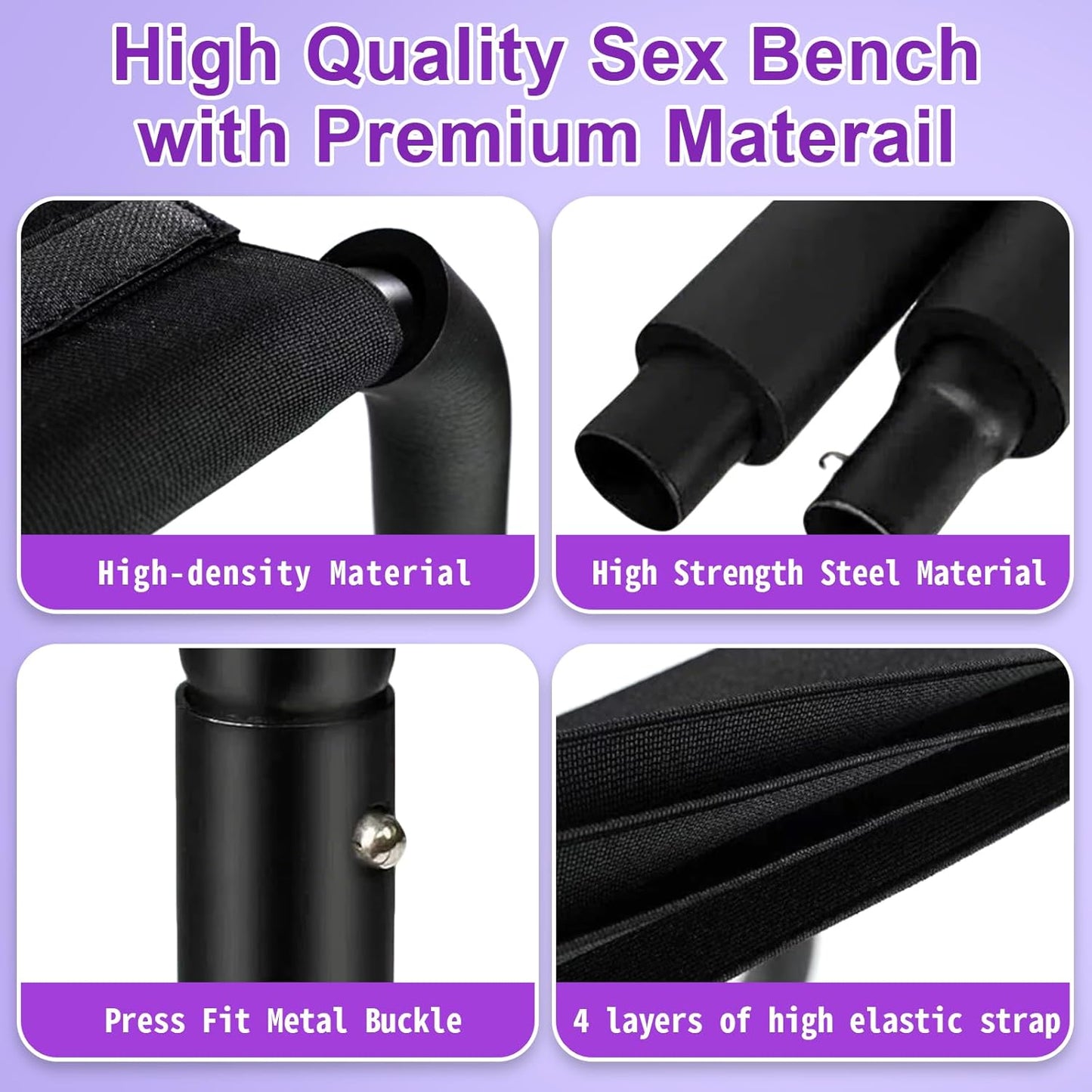 Sex Chair with Elastic Seat – Adjustable Bouncing Sex Stool for Couples, Strong Metal Frame with Flexible Support, Comfortable Sex Furniture for Bedroom Play & Intimate Games