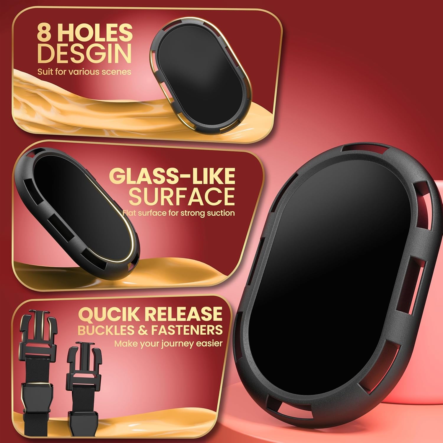 Hands-Free Inflatable Sex Pillow with Suction Cup Dildo Mount - Sex Toy Holder for Dildos, Saddle Stool & Chair Accessories - Adult Toys for Women, Men, Couples (Without Sex Toys)