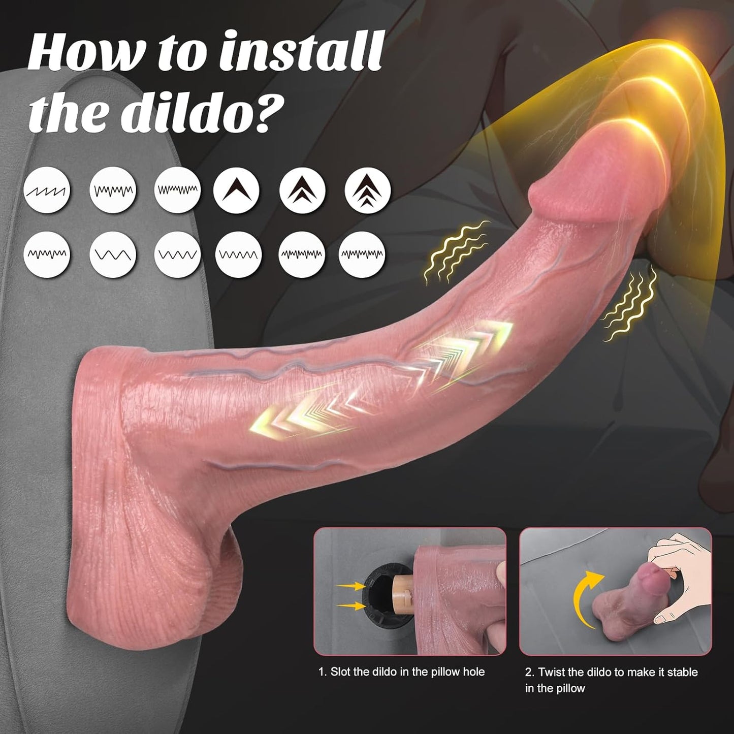 NightMotion Sex Pillow with Thrusting Dildo