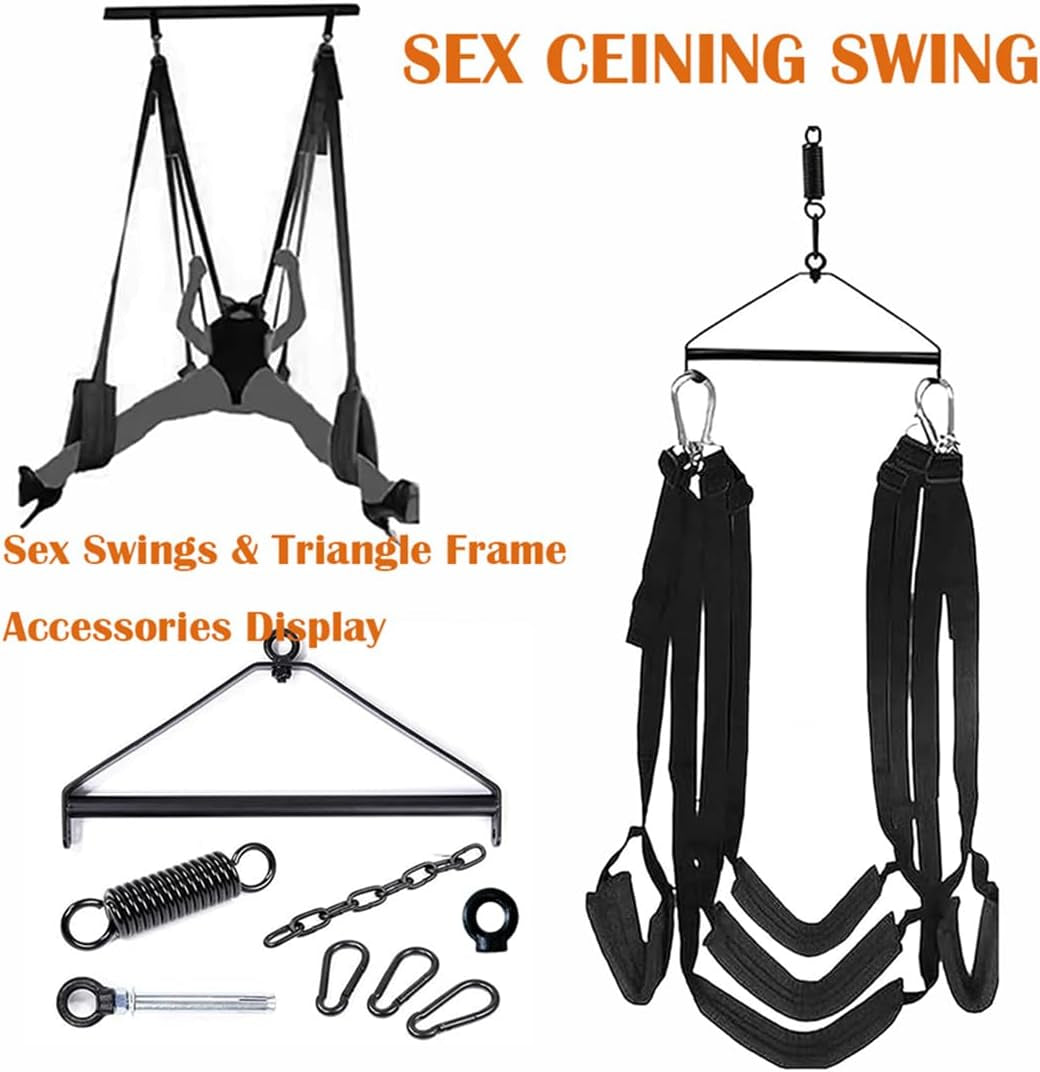 Adult Sex Swing for Bedroom Heavy Duty Ceiling Sex Swing Six Swing for Couples Adults 360 Spinning Sex Swing Hold up to 800Lbs Adjustable Sexy Sex Swing for Adults Women Indoor Sweatshirt