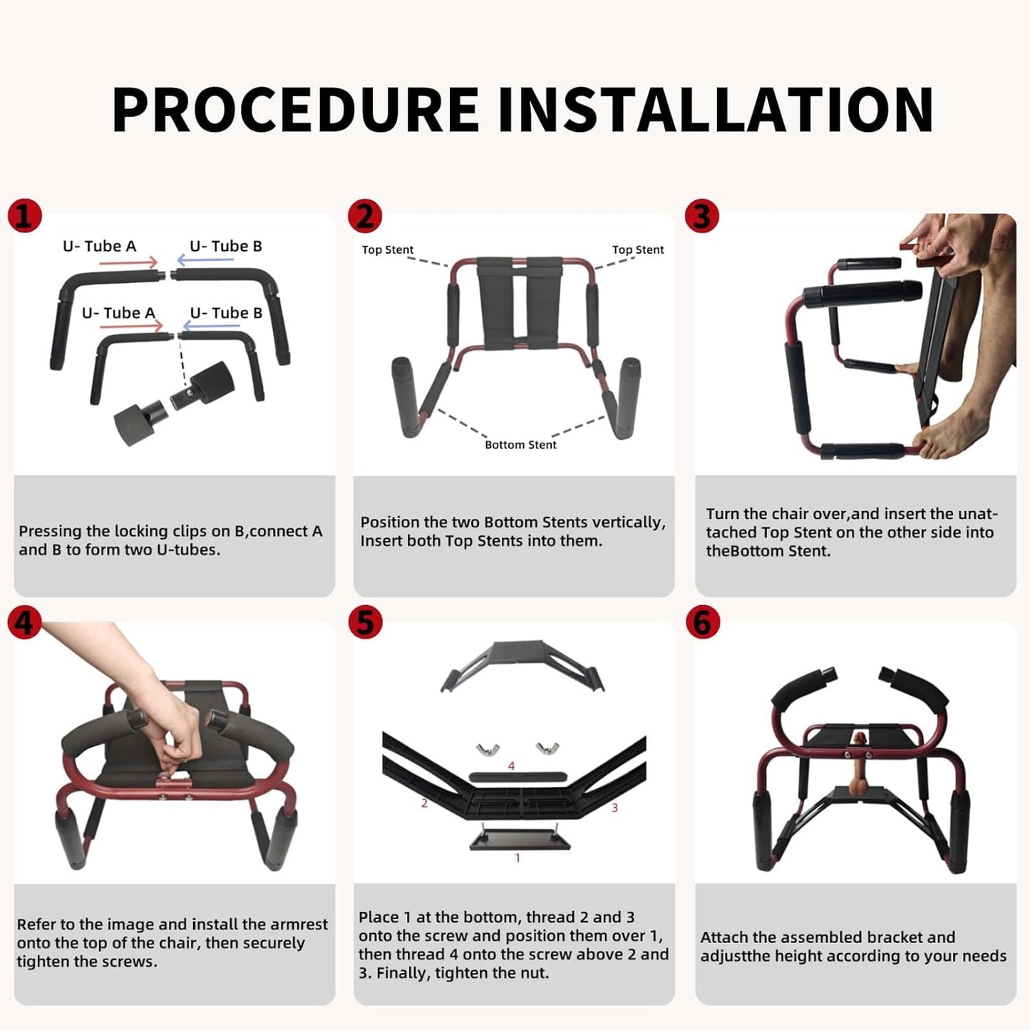 Sex Chair Adjustable Height Sex Furniture Positions Aid Sex Stools for Adults and Lovers Fantastic Sex Toy BDSM Novelty Dildo Mount for Women Couples Festival Gifts