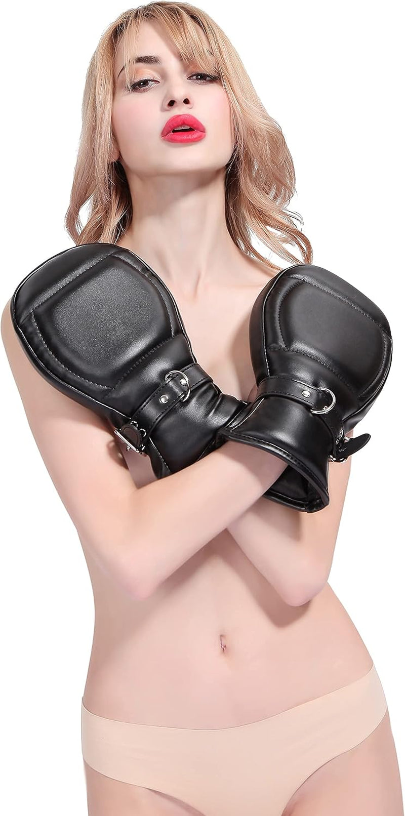 SeveranceBond PU Leather Bondage Mitts