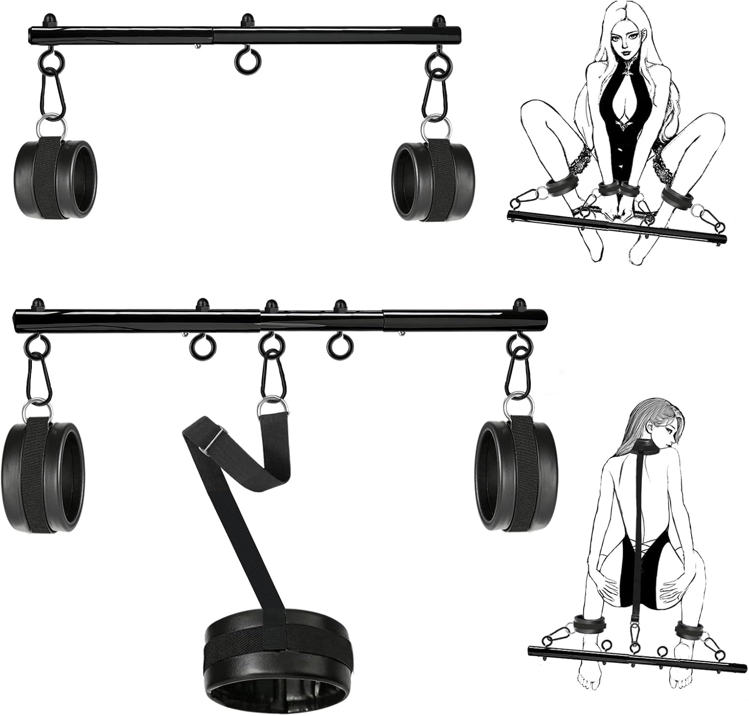 BlackSteel Modular BDSM Spreader Bar