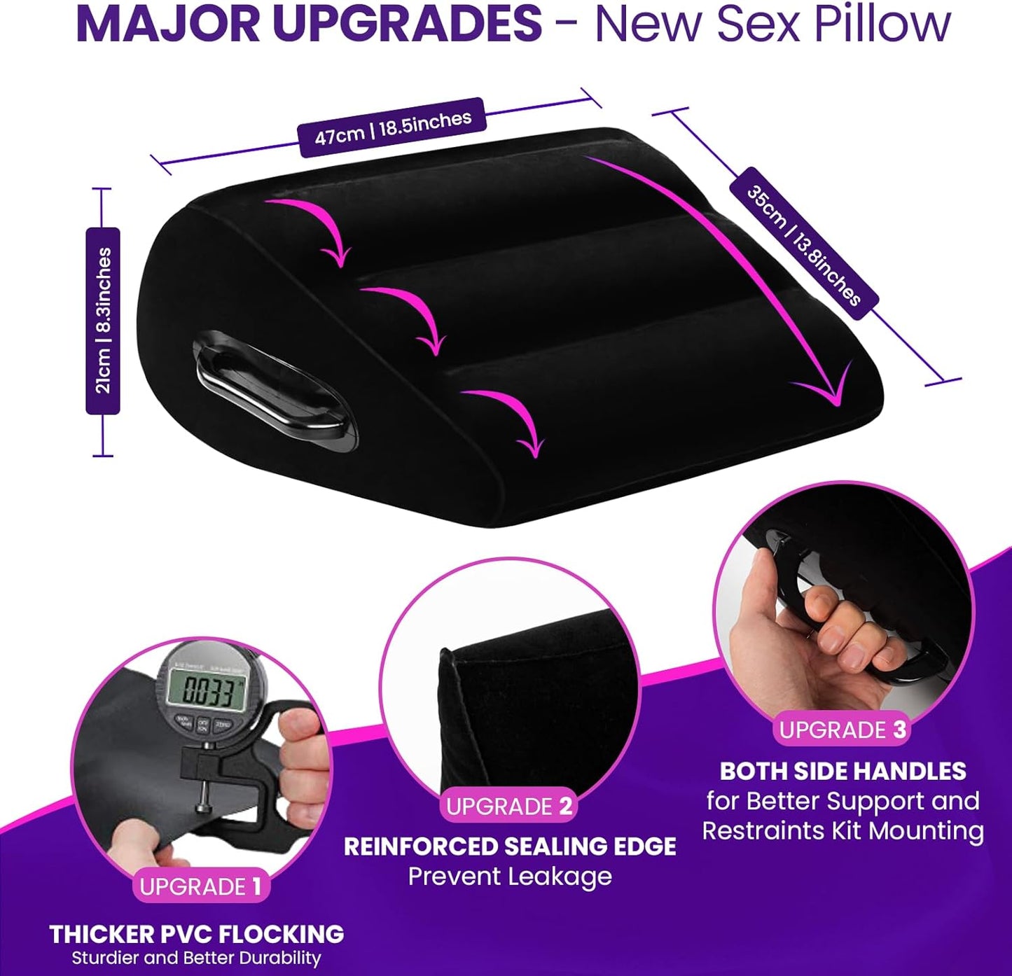 DualMuse Inflatable Sex Pillow Set | Wedge & Toy Mount