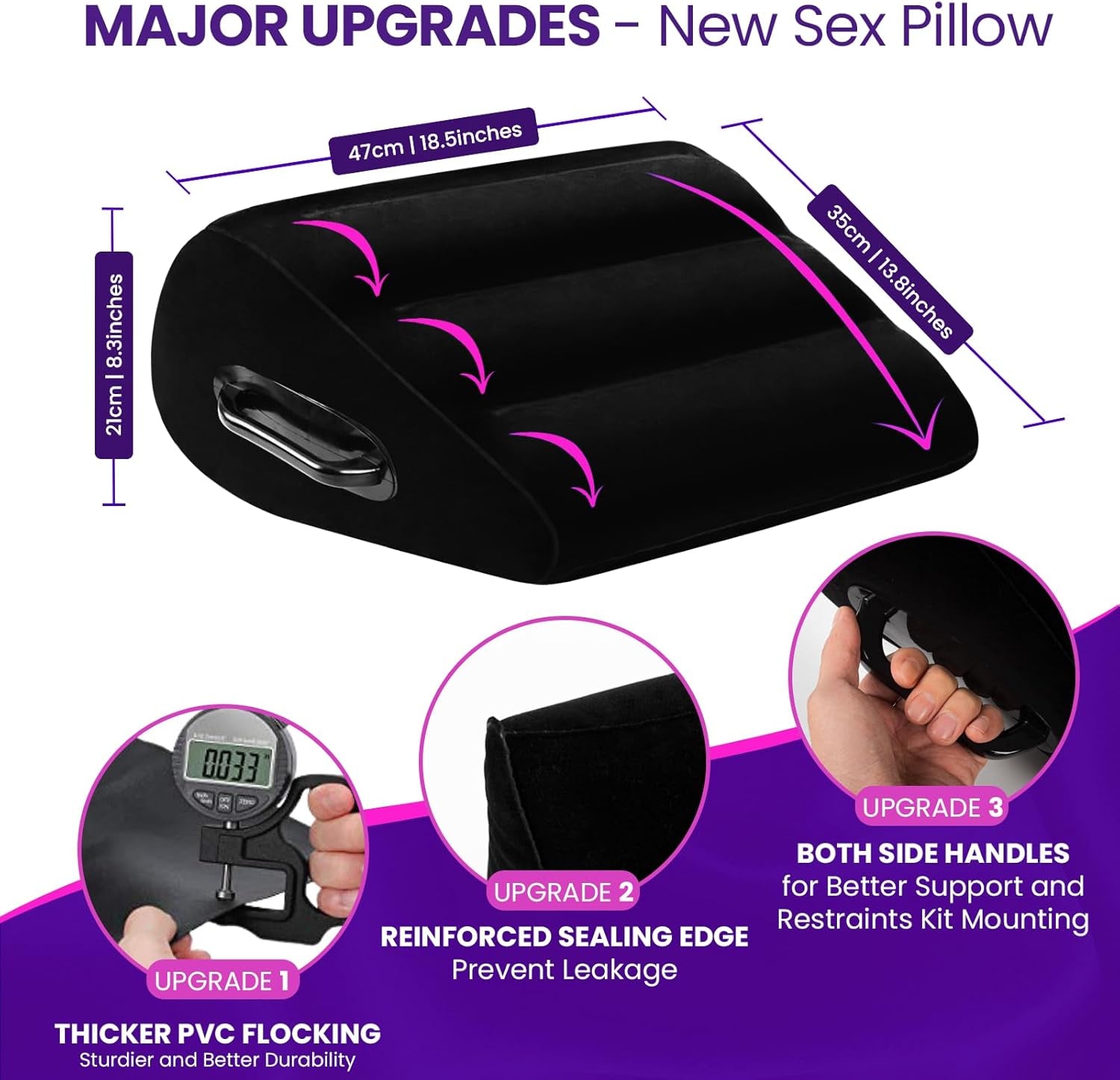 DualMuse Inflatable Sex Pillow Set | Wedge & Toy Mount