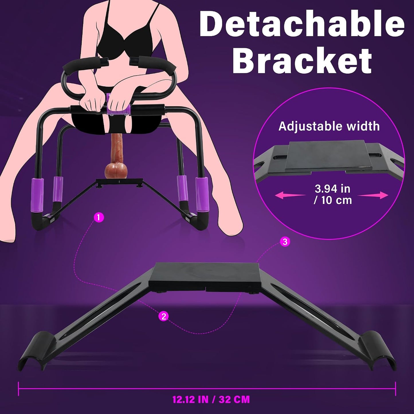 AmethystThrone Sex Chair with Rotating Armrests & Remote Dildo