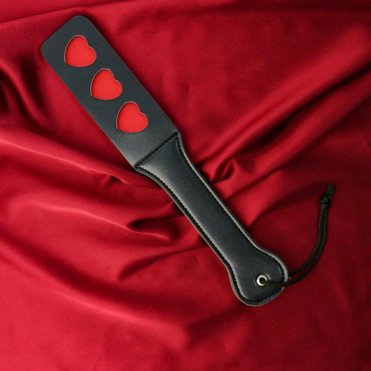 DarkDiscipline Leather Spanking Paddle and Blindfold Set for BDSM