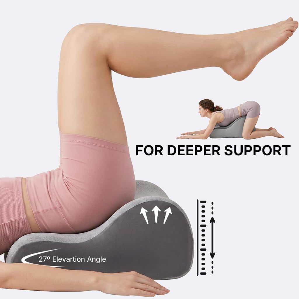 NightCrescent 27° Sex Wedge Pillow for Couples | Memory Foam Support