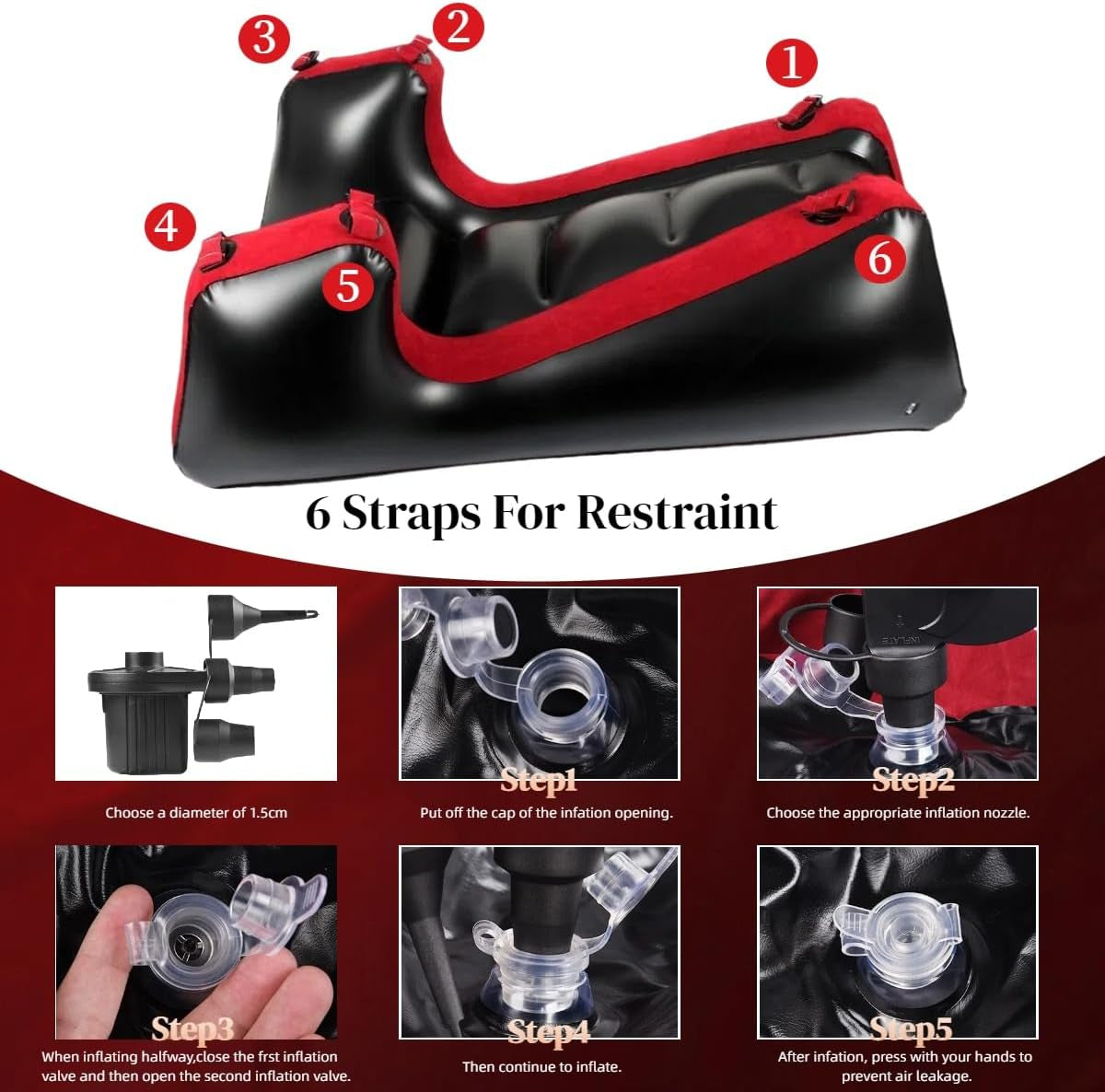Sex Sofa Inflatable Sex Furniture with Electirc Inflator BDSM Bondage Sex Chair for G Spot Position Pillow Cushion Sex Toys Adult Games for Couples Women Men