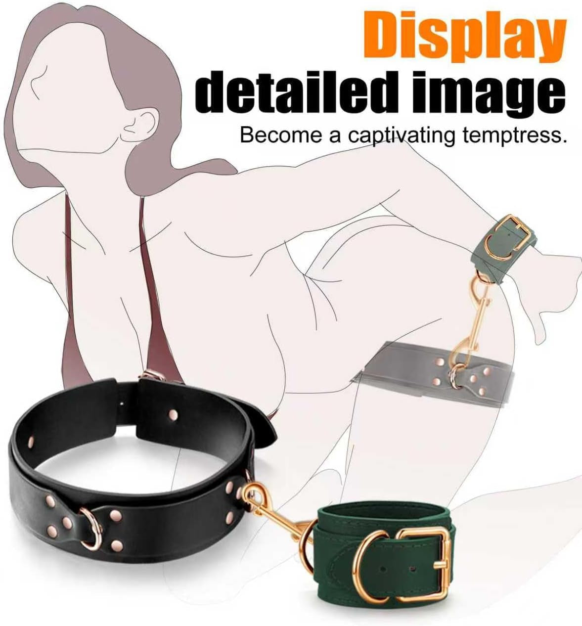 PoisonKiss Premium Black & Green 10-Piece BDSM Restraint Kit