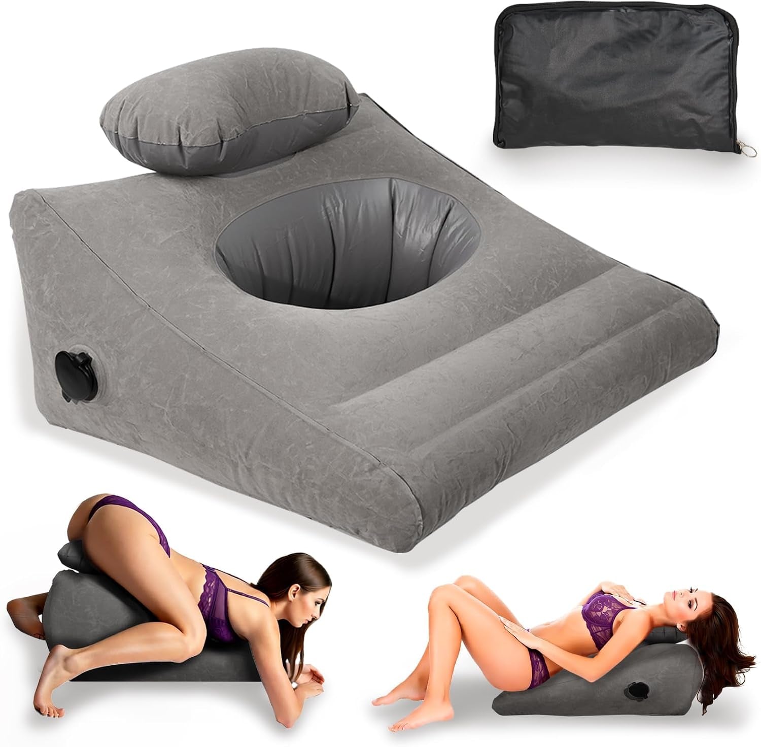 PillowTalk Sex Wedge Pillow | Inflatable Velvet Cushion