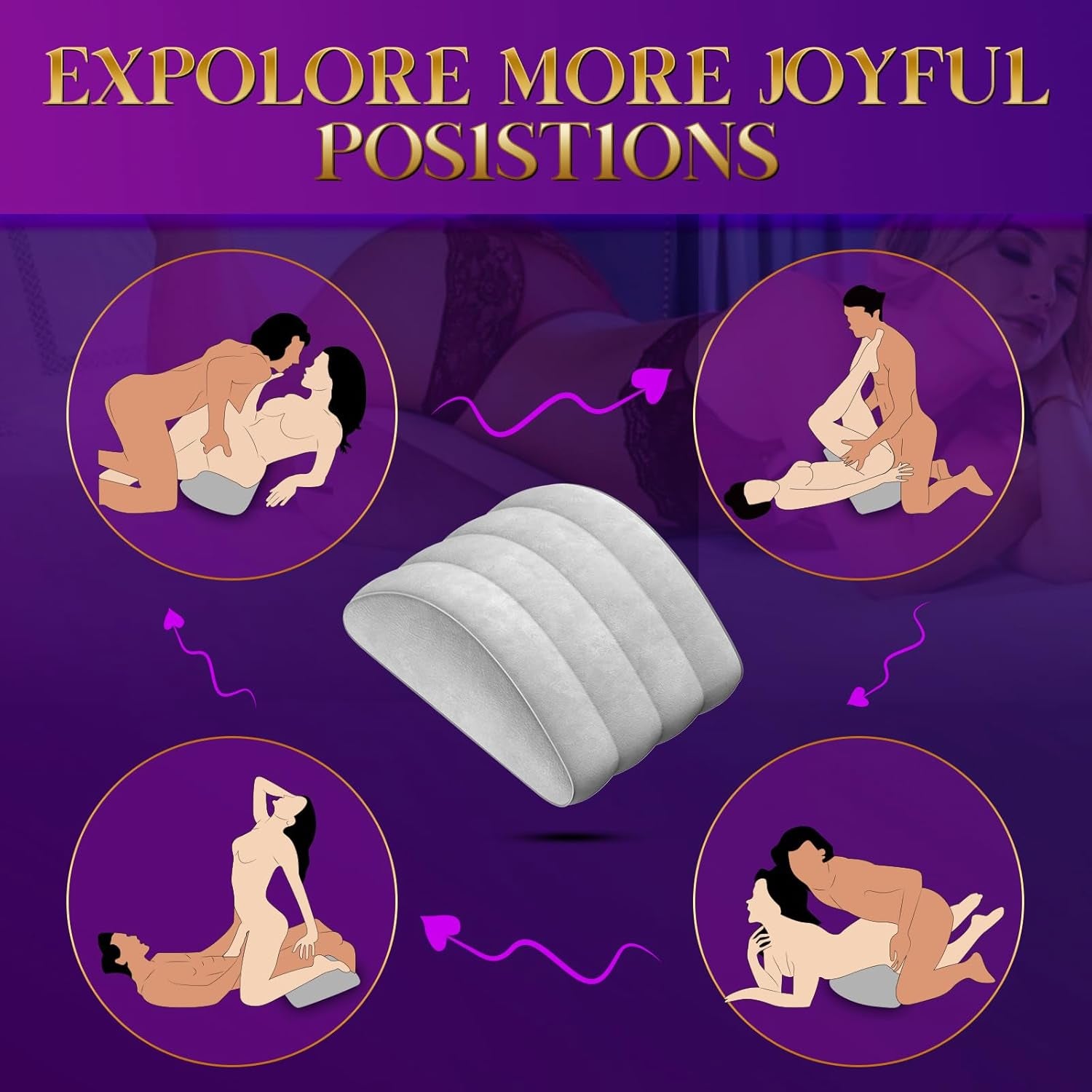VelvetPeak Inflatable Triangle Sex Position Pillow