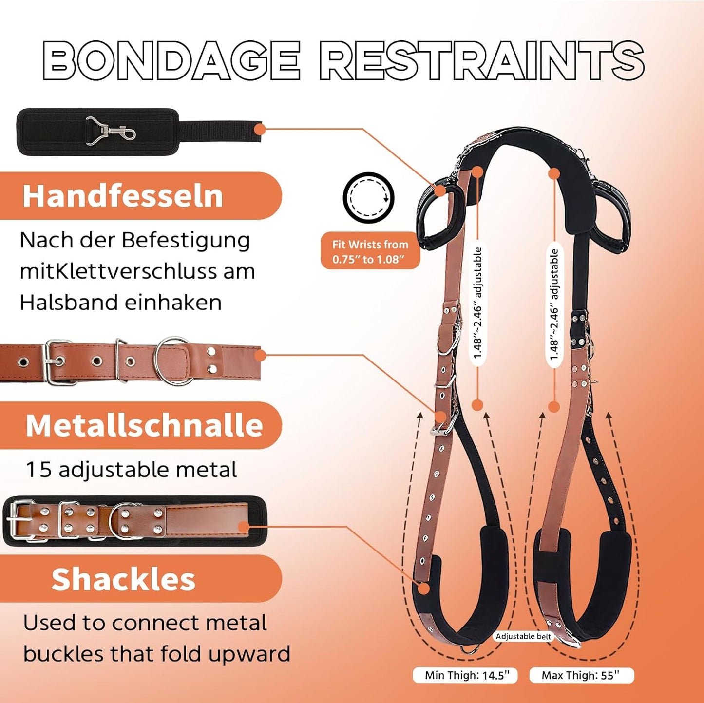 LeopardVice BDSM Bondage Kit | Restraints, Paddle & Sex Sheet
