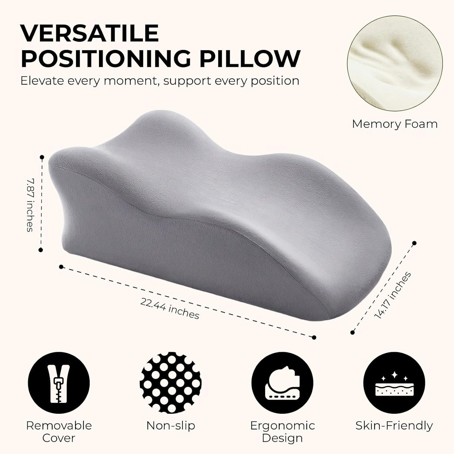 MoonLight Memory Foam 27° Sex Position Wedge Pillow