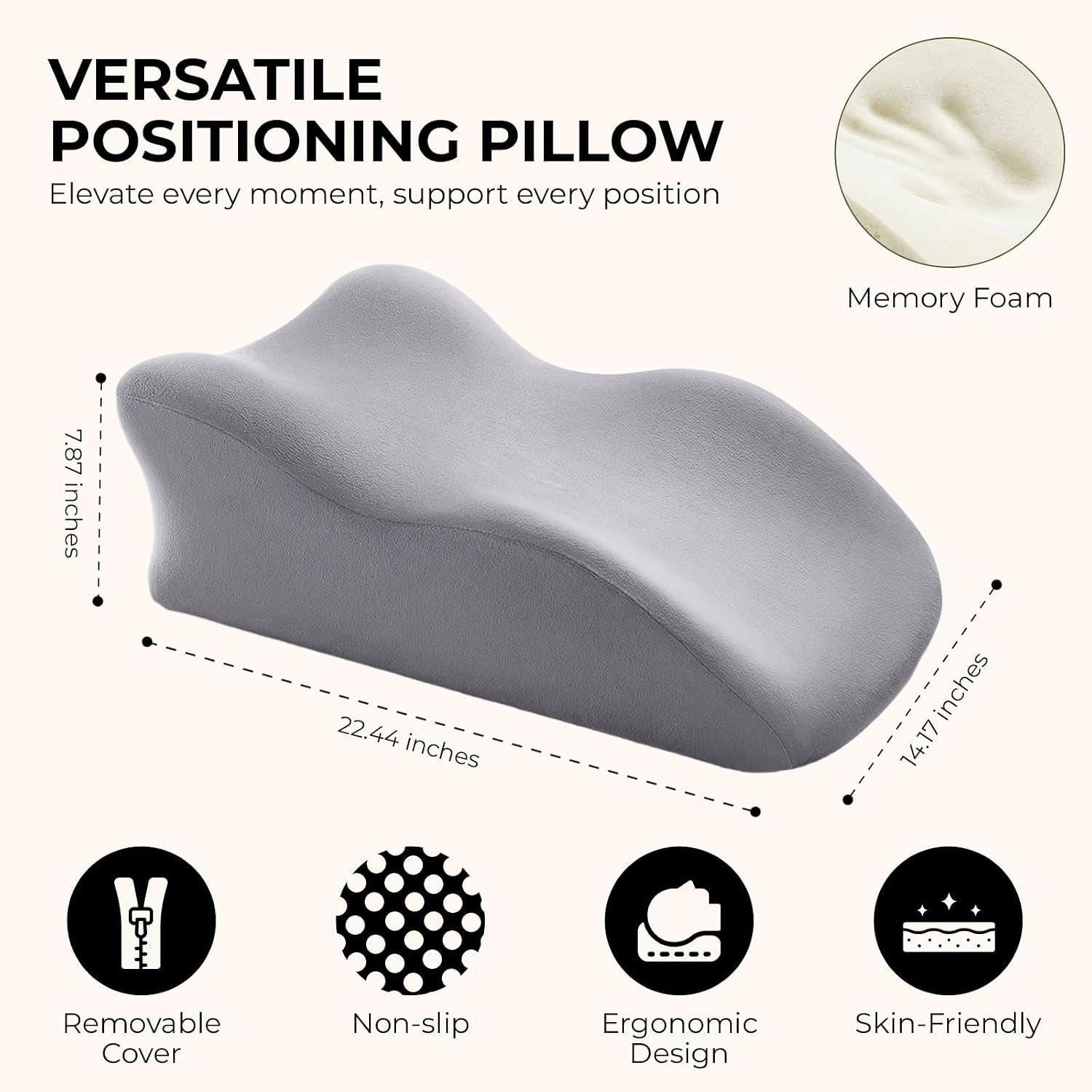 MoonLight Memory Foam 27° Sex Position Wedge Pillow
