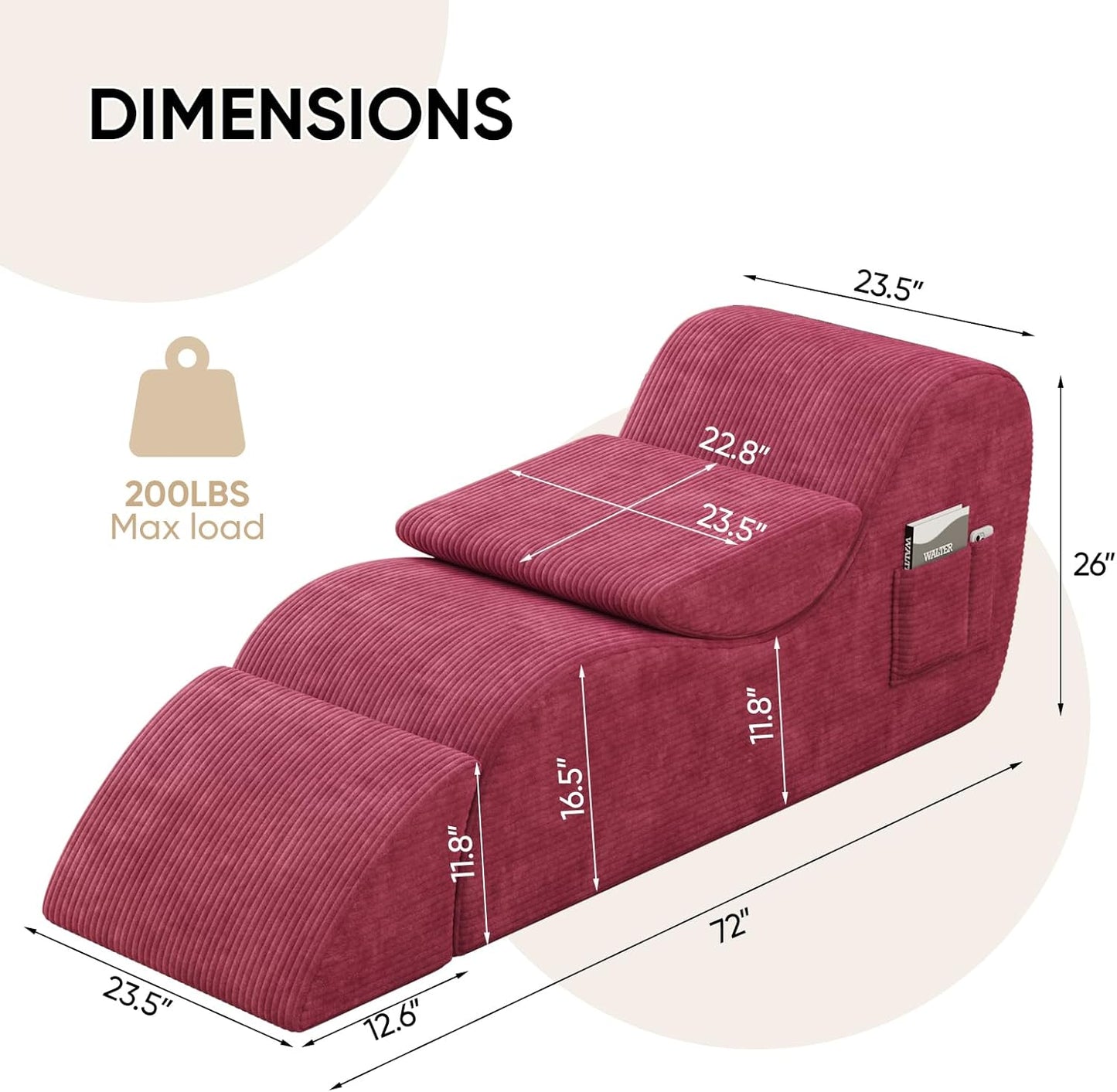 CrimsonSway Sex Chaise Lounge Chair