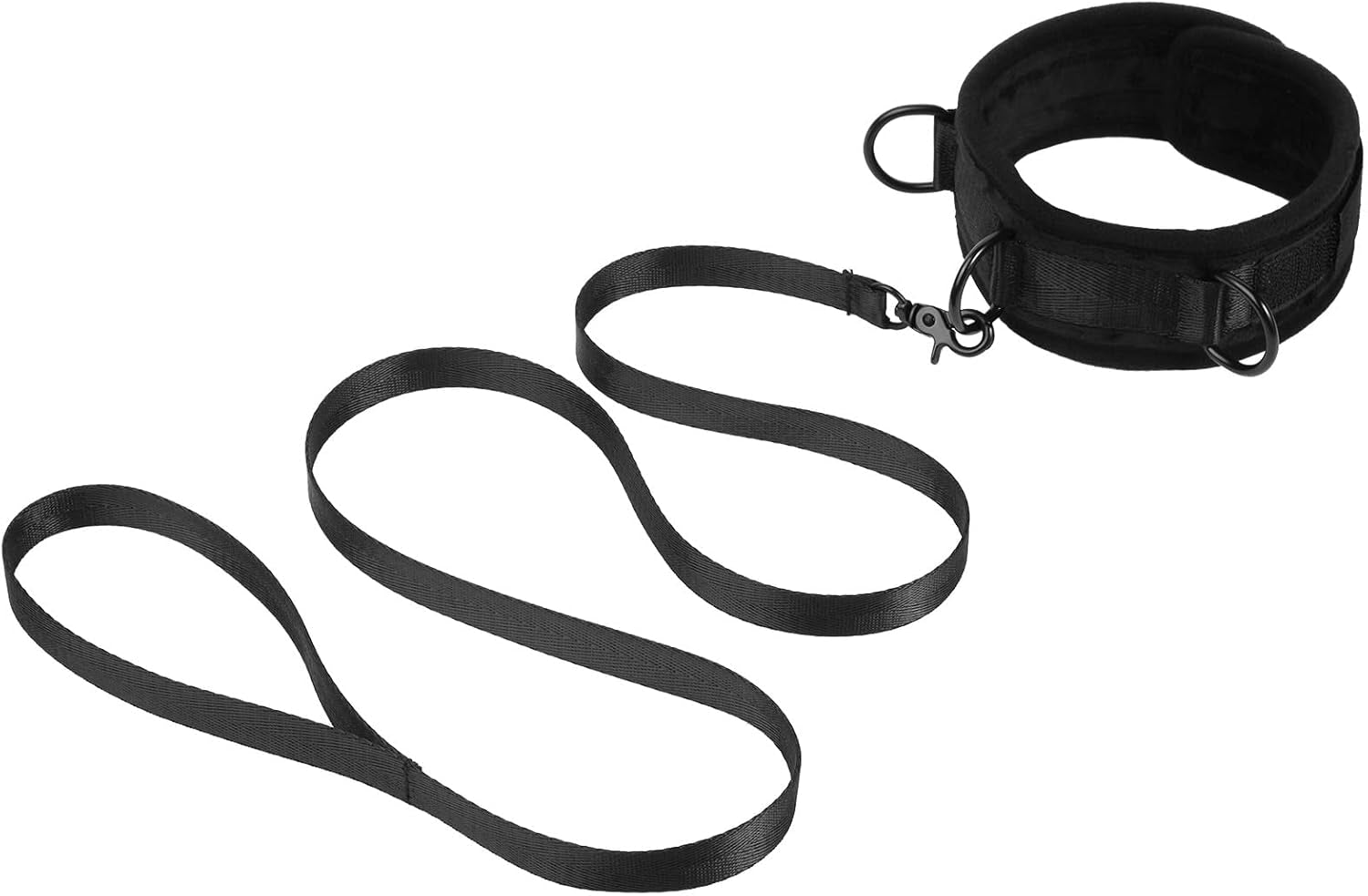 VelvetLead Faux Fur BDSM Collar Nipple Clamp Set
