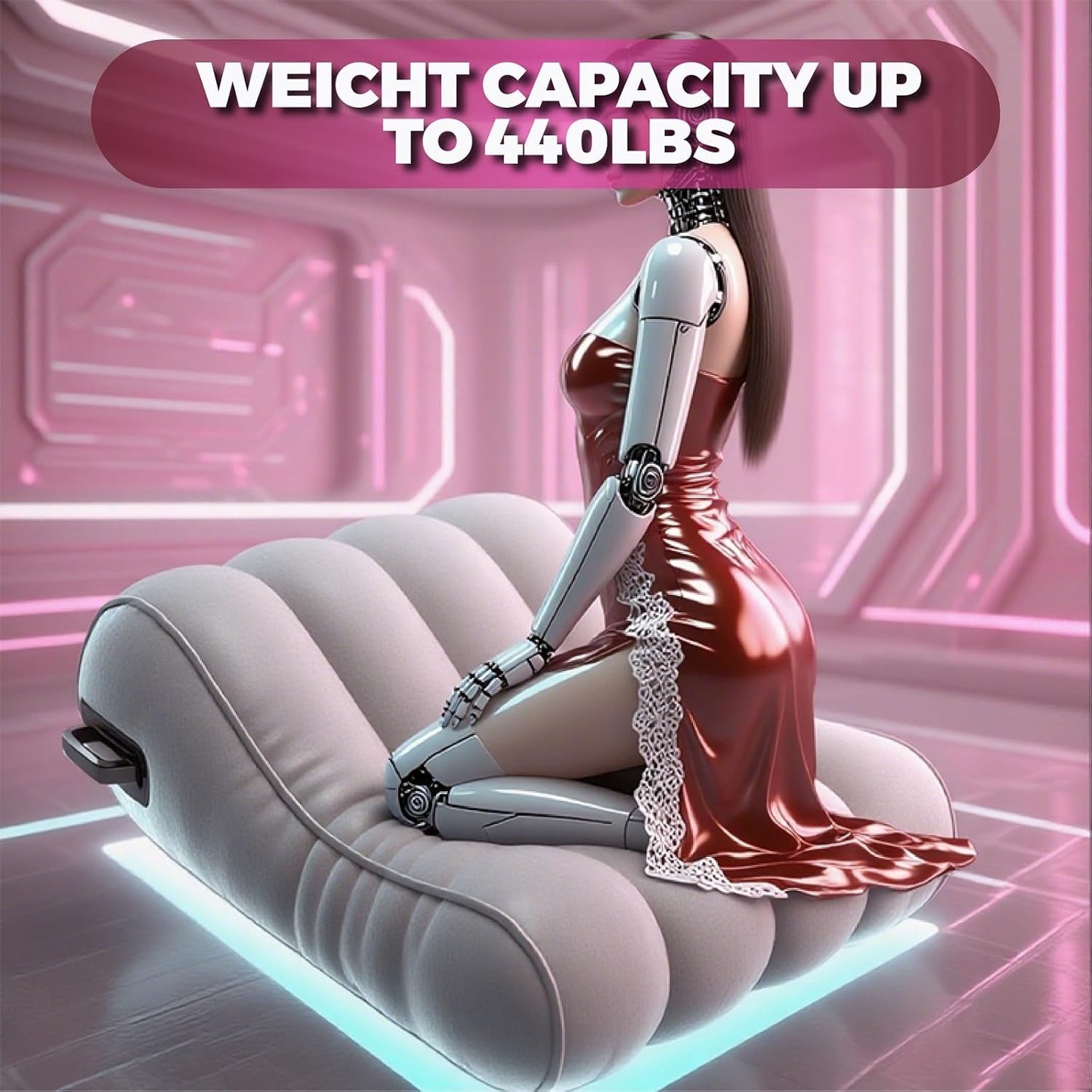 TitanLuxe XL Inflatable BDSM Sex Chair with Pump & Grip Handles
