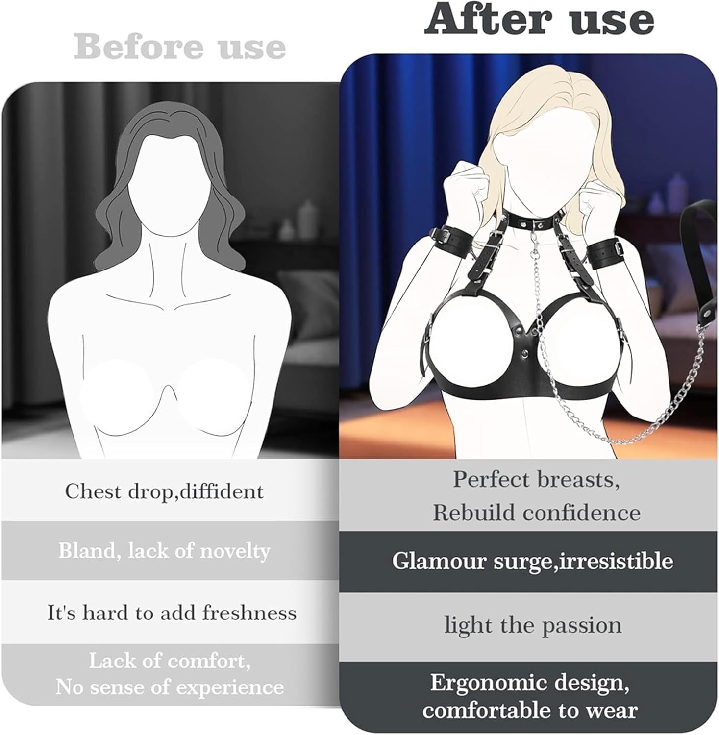 SculptBind BDSM Breast Restraint Harness Kit