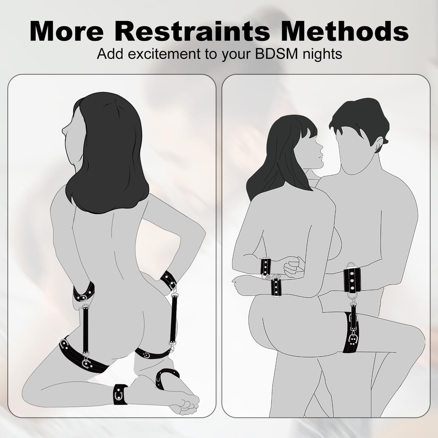 SubmissionSuite 4-Piece BDSM Bondage Restraint Kit for Couples