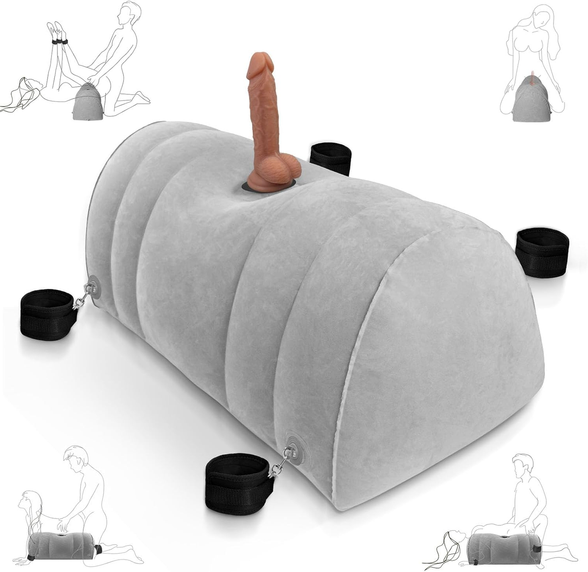 DuskDrift Inflatable Bondage Sex Pillow & Dildo Mount
